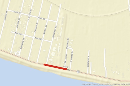 St. Charles Parish Reports LA 48 River Road Closure for Weekend Construction