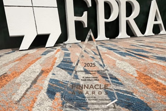 St. Johns County Office of Public Affairs Wins FPRA's 2025 Silver Pinnacle Award