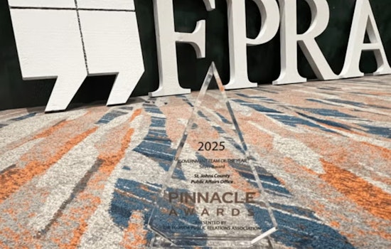 St. Johns County Office of Public Affairs Wins FPRA's 2025 Silver Pinnacle Award