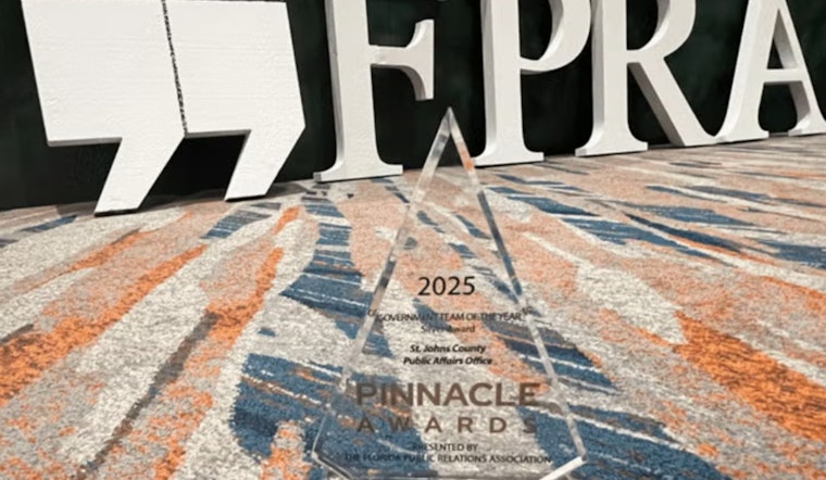 St. Johns County Office of Public Affairs Wins FPRA's 2025 Silver Pinnacle Award