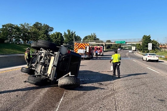 St. Louis First Responders Involved in Near Miss as Vehicle Strikes Fire Engine on I-44