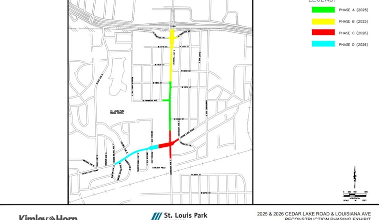 St. Louis Park's Louisiana Avenue Closure Impacts Traffic Until Nov 2025, Noise Warnings Issued for I-394 Night Work Near Minneapolis
