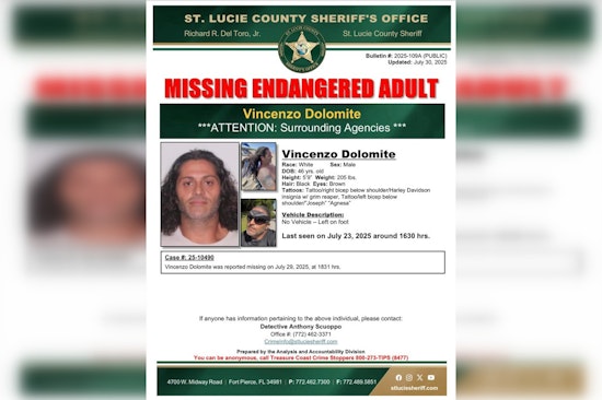 St. Lucie County Authorities Intensify Search for Missing Man with Distinctive Tattoos
