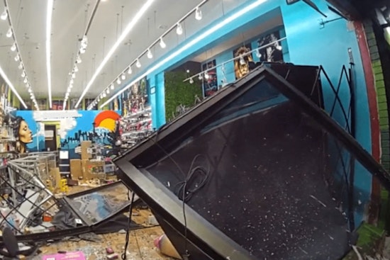 Stolen Vehicle Rams into West Seattle Smoke Shop in Early Morning Smash-and-Grab Heist