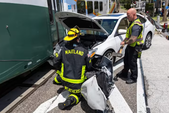SunRail Train Collision with Vehicle Leads to Delays in Maitland, No Serious Injuries Reported