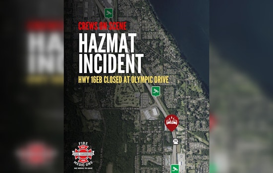 Suspected DUI Driver Strikes Construction Zone Near Tacoma Narrows Bridge, Triggers Hazmat Response