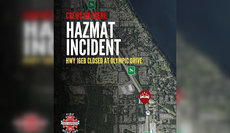 Suspected DUI Driver Strikes Construction Zone Near Tacoma Narrows Bridge, Triggers Hazmat Response