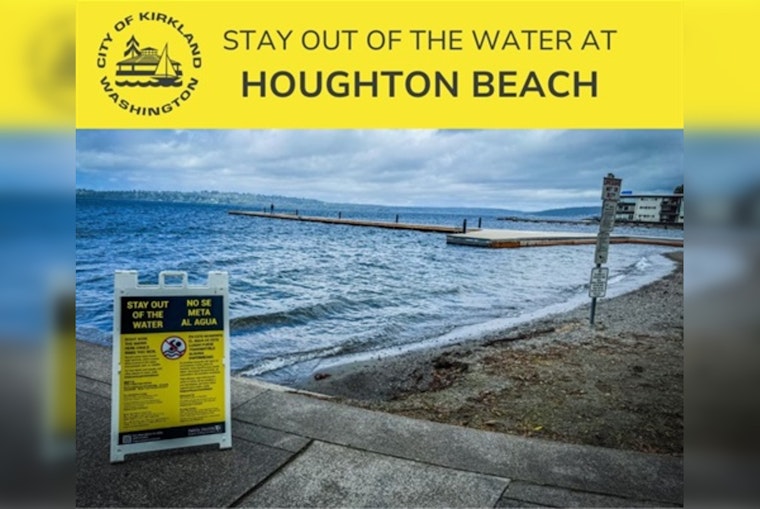 Swimming Ban Continues at Kirkland's Houghton Beach Park Due to High Bacteria Levels