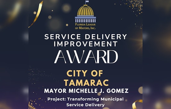 Tamarac Triumphs with Service Delivery Improvement Award at Florida League of Mayors' Innovation Honors