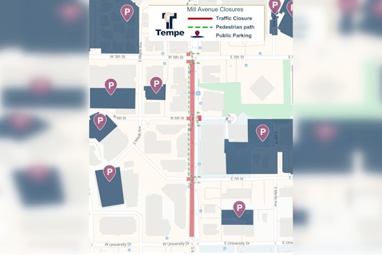 Tempe's Mill Avenue Facing Overnight Closures for Downtown Refresh Project; Local Businesses Remain Accessible