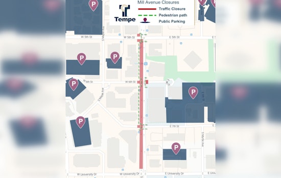Tempe's Mill Avenue Facing Overnight Closures for Downtown Refresh Project; Local Businesses Remain Accessible