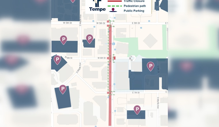 Tempe's Mill Avenue Facing Overnight Closures for Downtown Refresh Project; Local Businesses Remain Accessible