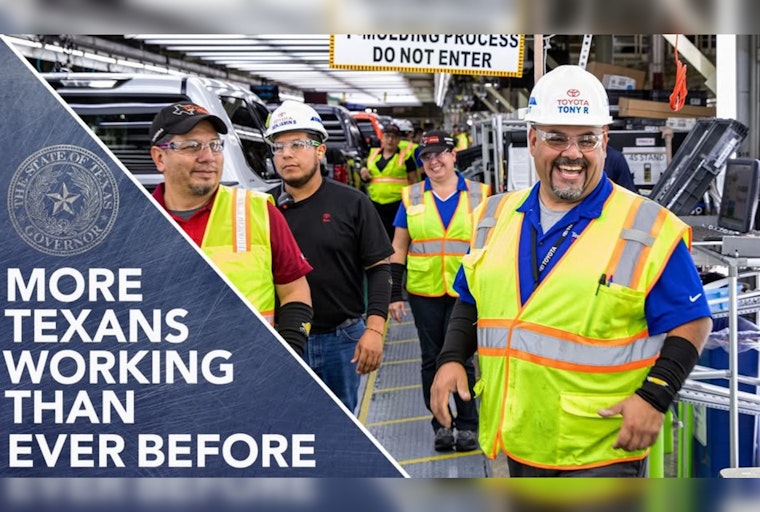 Texas Employment Hits Record High, Outpaces National Job Growth Rate