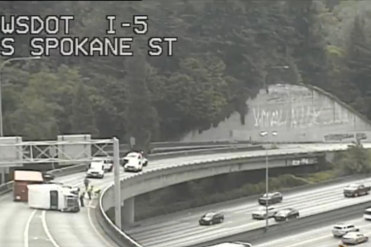 Traffic Alert: Overturned Semi-Truck on I-5 Leads to Extended Closure of Spokane Street Off-Ramp