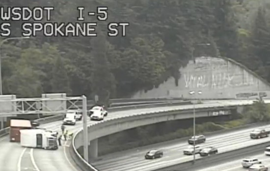 Traffic Alert: Overturned Semi-Truck on I-5 Leads to Extended Closure of Spokane Street Off-Ramp
