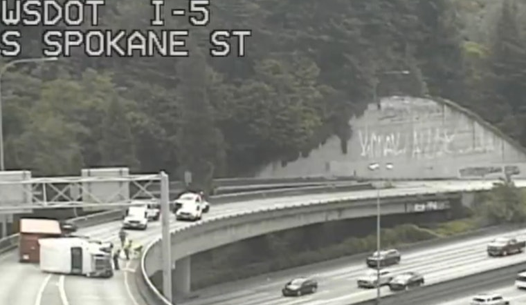 Traffic Alert: Overturned Semi-Truck on I-5 Leads to Extended Closure of Spokane Street Off-Ramp
