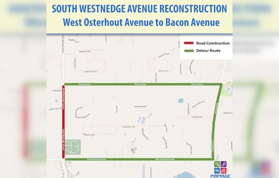 Travel Alert — South Westnedge Avenue in Portage Closing for 3 Weeks During Infrastructure Upgrade