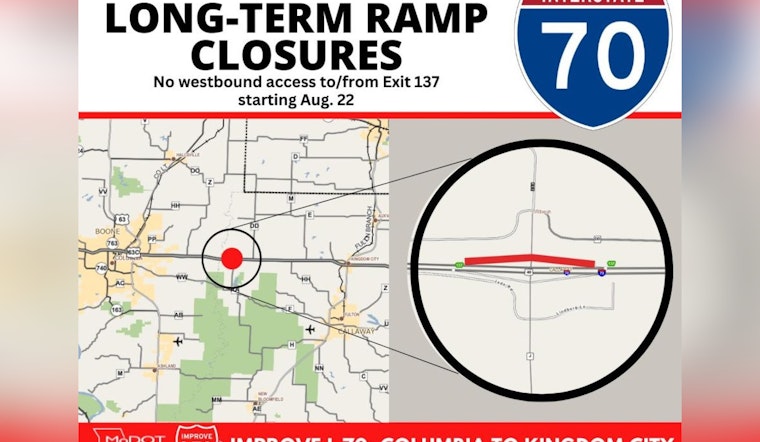Travel Alert: I-70 Westbound Detour at Exit 137 Begins August 22 Amid Lane Reconfiguration in Bay Area