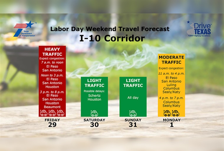 TxDOT Warns of Major Traffic Delays in Bay Area Over Labor Day Weekend, Offers Tips to Navigate Congestion