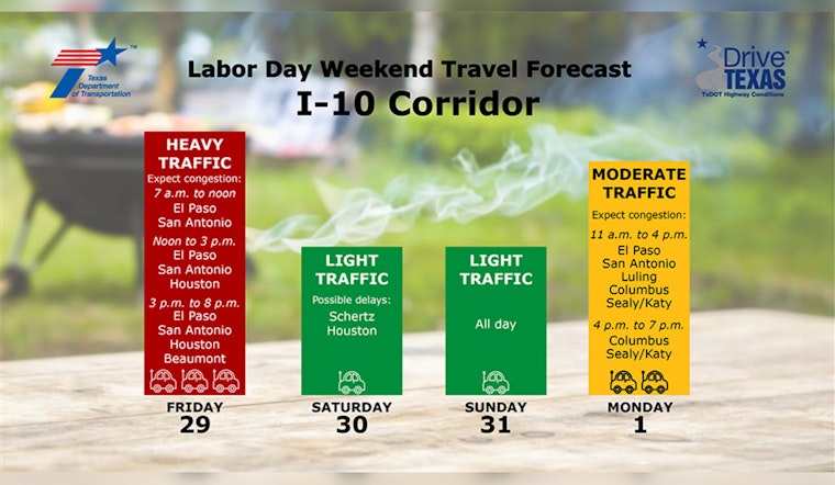 TxDOT Warns of Major Traffic Delays in Bay Area Over Labor Day Weekend, Offers Tips to Navigate Congestion
