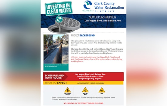 Upcoming Sewer Repairs to Disrupt Las Vegas Strip Traffic at Night