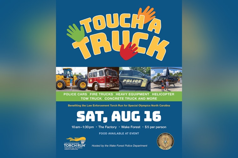 Wake Forest Police Department to Host "Touch-A-Truck" Fundraiser for Special Olympics NC at The Factory