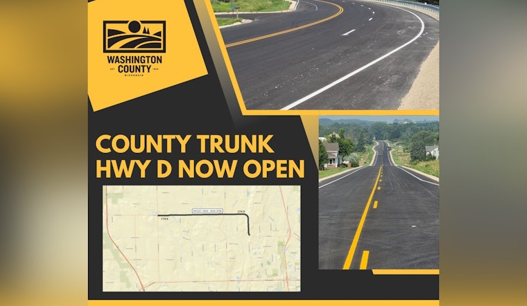 Washington County Celebrates Reopening of Upgraded CTH D Road in Wisconsin