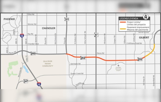 Weekend Travel Advisory, Loop 202 On-Ramp Closure at Val Vista Drive in Gilbert, Arizona