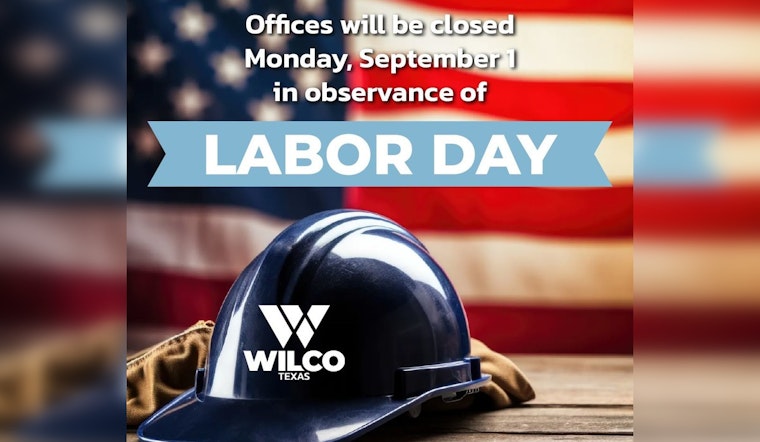 Williamson County Offices to Close for Labor Day, Animal Shelter Remains Open