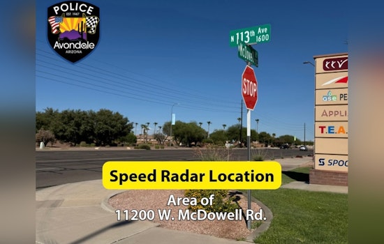 Avondale Police Deploy New Speed Safety Cameras on W. McDowell Road to Deter Speeding