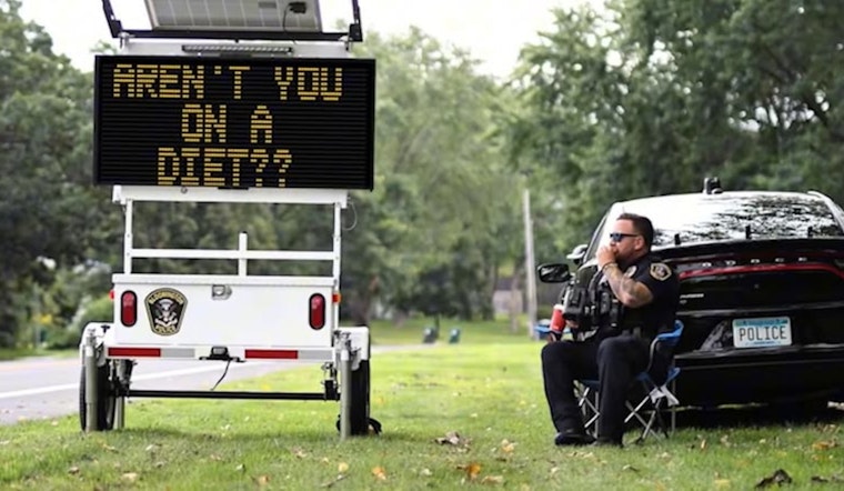 Bloomington Police Department Vies for New Speed Sign in "Show Us Your Sign" Contest