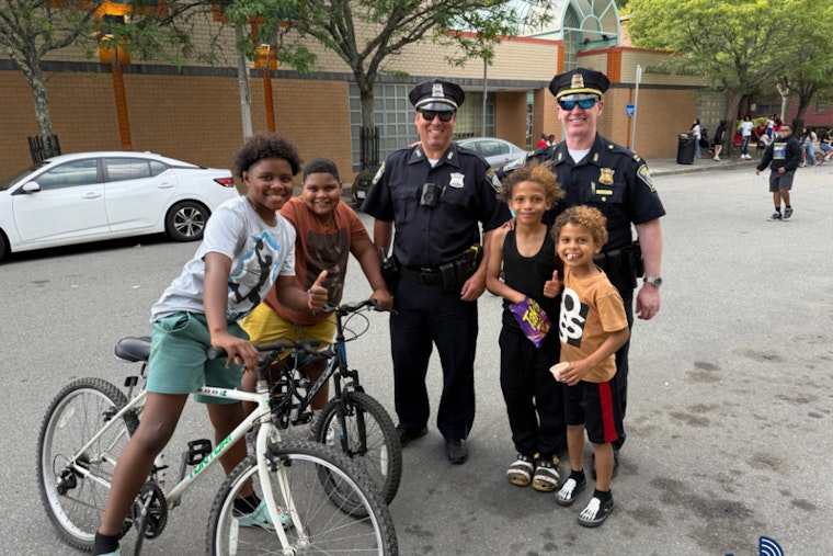 Boston Police Bond with Archdale Village Residents Over Free Ice Cream and Community Conversations