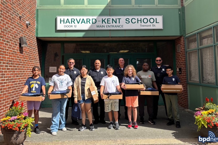 Boston Police Officers Distribute School Supplies and Engage in Community Policing Initiatives As Students Return to School