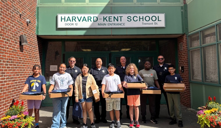 Boston Police Officers Distribute School Supplies and Engage in Community Policing Initiatives As Students Return to School