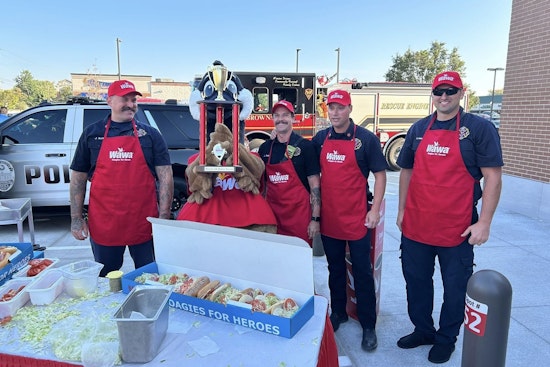 Brownsburg Firefighters Triumph in Hoagie Building Contest at Wawa Grand Opening, Bolster Community Ties