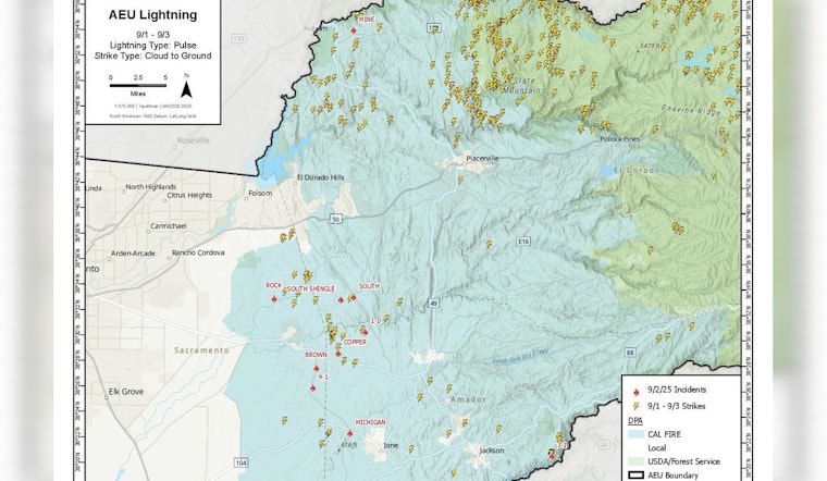 CAL FIRE Tackles Over 1,400 Lightning Strikes in Amador-El Dorado, Quickly Containing Resulting Fires