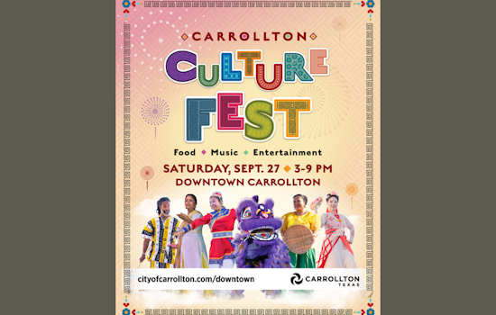 Carrollton Culture Fest to Enrich Historic Downtown with Global Cuisine and Vibrant Performances on September 27