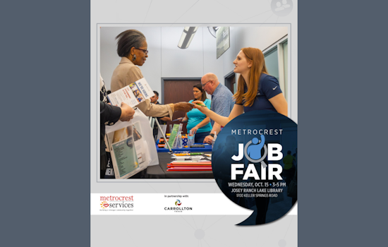 Carrollton Public Library and Metrocrest Services Host Community Job Fair on October 15