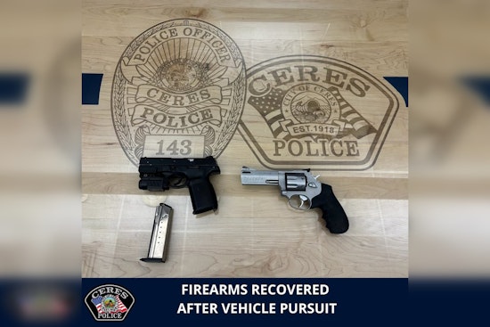 Ceres High-Speed Chase Ends in Recovery of Stolen Vehicle and Seizure of Firearms, One Suspect Detained