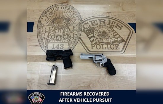 Ceres High-Speed Chase Ends in Recovery of Stolen Vehicle and Seizure of Firearms, One Suspect Detained