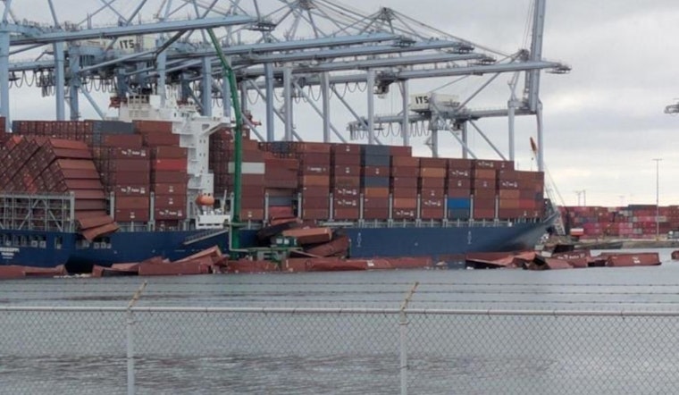 Chaos at Port of Long Beach as 67 Shipping Containers Take a Dive into