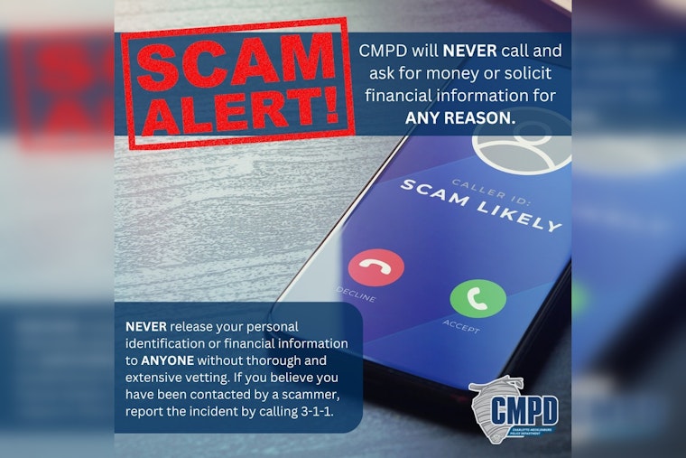 Charlotte-Mecklenburg Police Warn of Increasing Scam Calls Posing as Officers