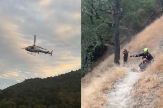 VIDEO: CHP Helicopter and San Ramon Valley Fire Conduct Aerial Rescue of Injured Hiker Near Alamo