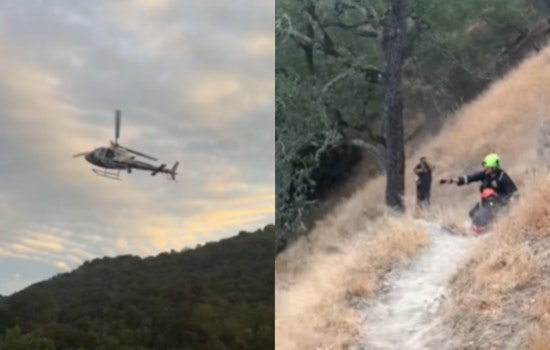 VIDEO: CHP Helicopter and San Ramon Valley Fire Conduct Aerial Rescue of Injured Hiker Near Alamo