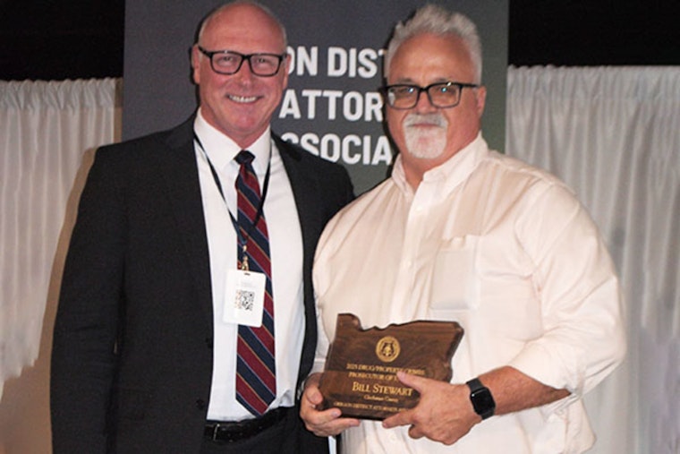 Clackamas County Honors Prosecutor Bill Stewart with Yearly Award for Drug and Property Crime Successes