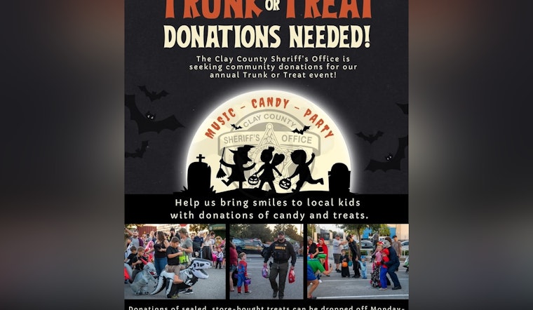 Clay County Sheriff's Office Seeks Candy Donations for 'Trunk or Treat' Event in Middleburg, Orange Park, and Green Cove