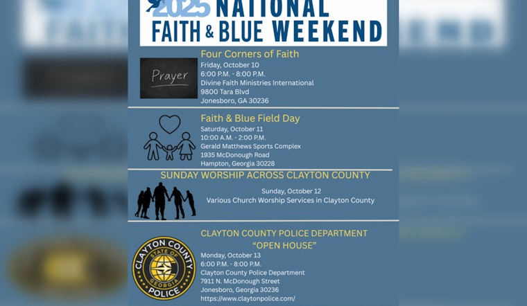 Clayton County Police Department Hosts National Faith & Blue Weekend to Strengthen Community Bonds