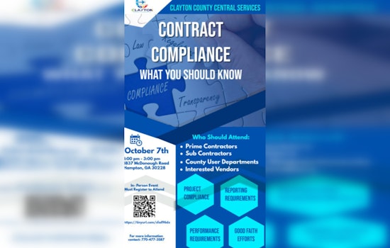 Clayton County to Enhance Contract Compliance with Upcoming Informational Session for Contractors and Vendors