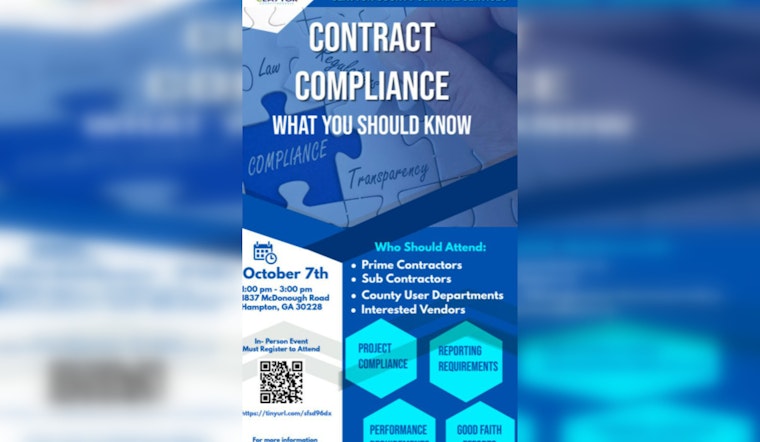 Clayton County to Enhance Contract Compliance with Upcoming Informational Session for Contractors and Vendors