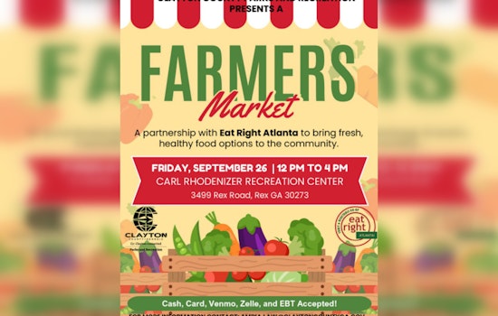 Clayton County to Host Bi-Weekly Farmer's Market at Carl Rhodenizer Recreation Center